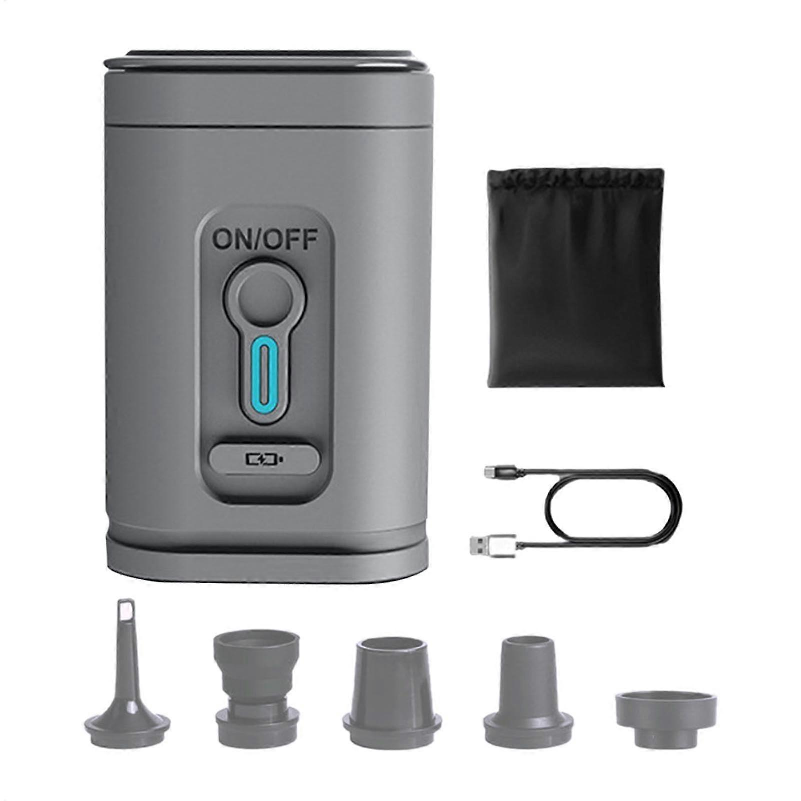 Portable Air Pump for Camping and Boats, USB Rechargeable Inflator, Compact High-Efficiency Lightweight Blower for Pool Floats