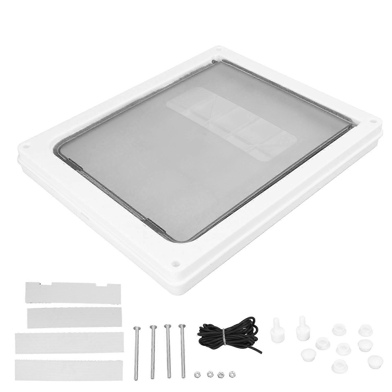 Pet Flap Door Automatic Closing Controllable Access Plastic Cat Door for Cat Holes and Dog Holes White White L