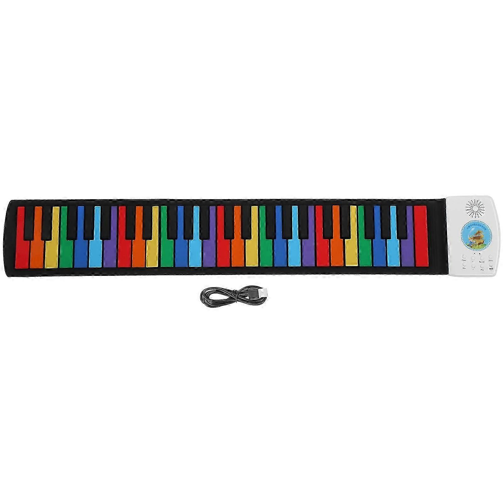 Silicone Roll Up Piano with 49 Keys - Hand Roll Educational Keyboard Gifts
