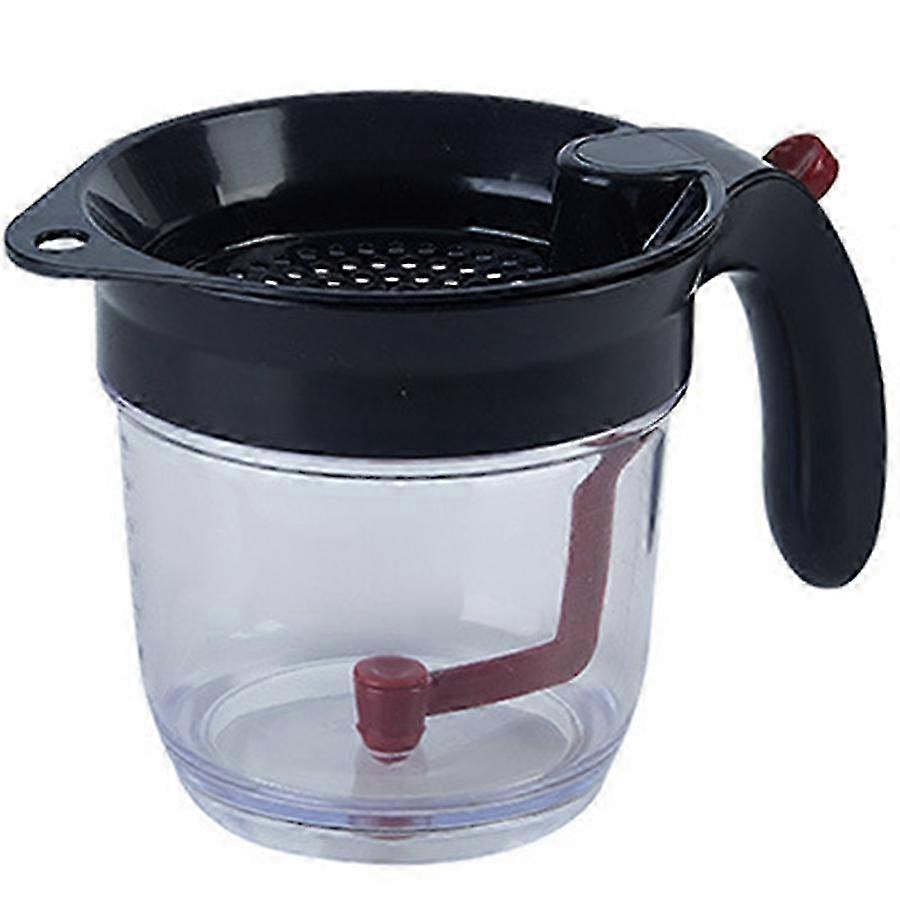 Kitchen Tool Fat Separator with Bottom Release and Strainer for Soup Residue and Oil Filtration