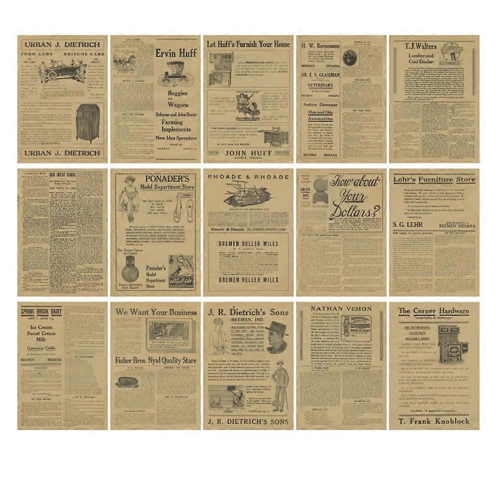 Retro Handbook Material Book DIY Basic Material Kit Retro Inspiration Series Retro Handbook Decorative Carrier Paper, E