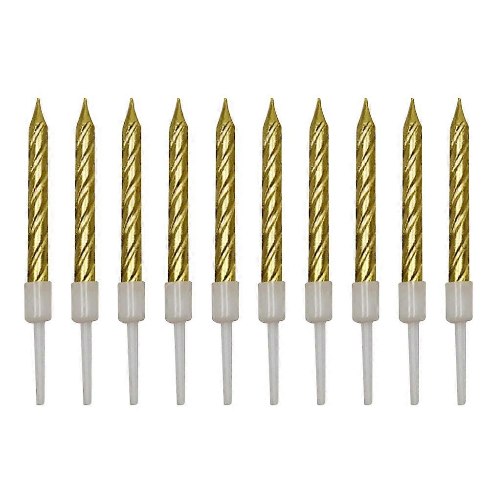 Party Cake Candles Threaded Cake Candles Birthday Party Cakes Synthetic Material 8X0.5CM 100Pcs