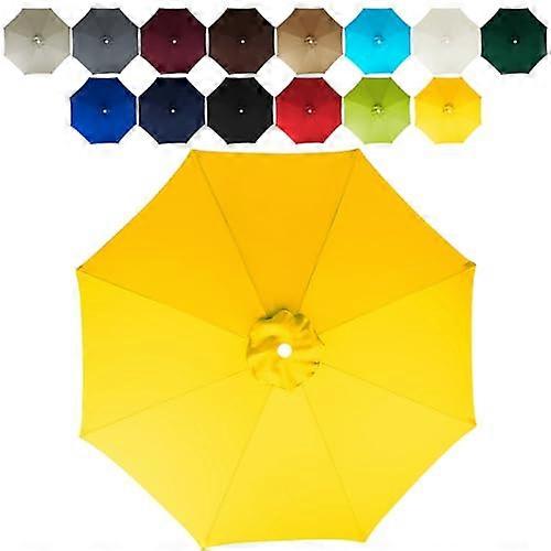 Replacement canopy for parasols with 6 arms, UV protection 30 Yellow 7m
