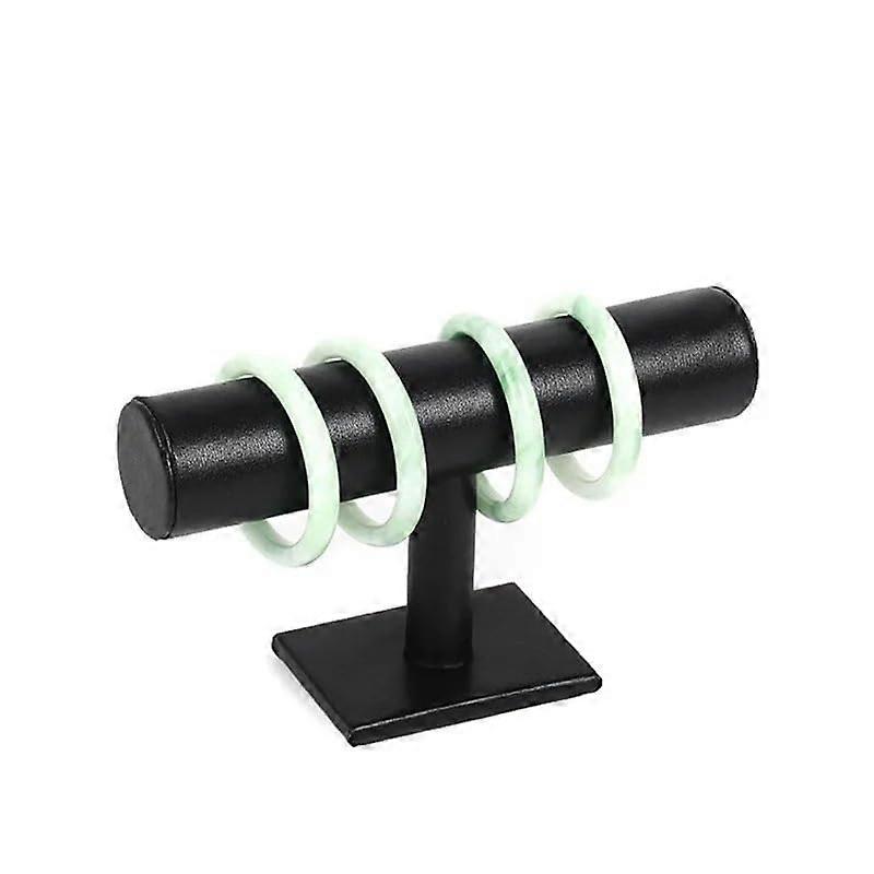 Uhr T-Bar Rack Watch T-Bar Display Stand Black PU Leatherette Hard Display Jewelry Organizer For Bracelets Necklaces