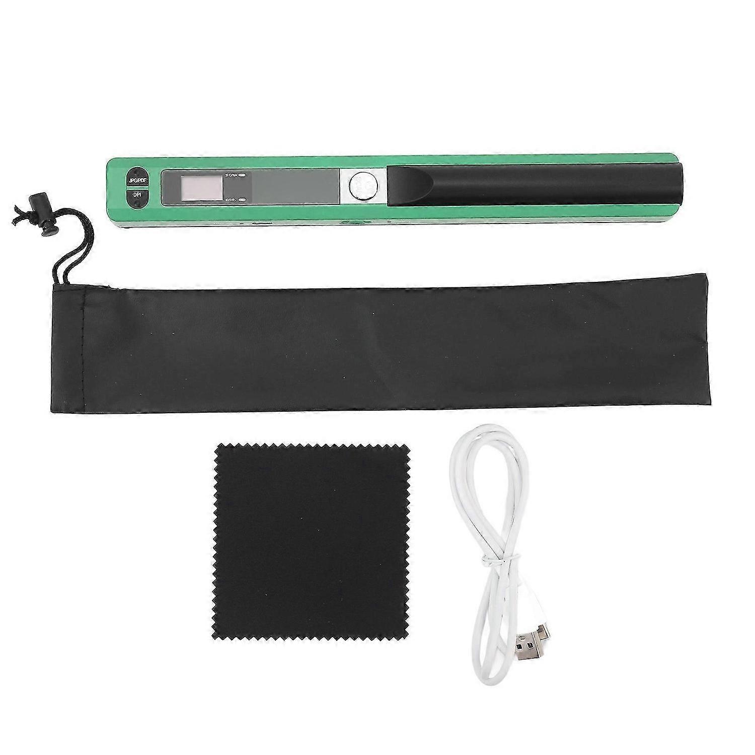 A4 Document Scanner Portable 900 DPI Multifunctional Handheld Image Scanner for Home and Office Green