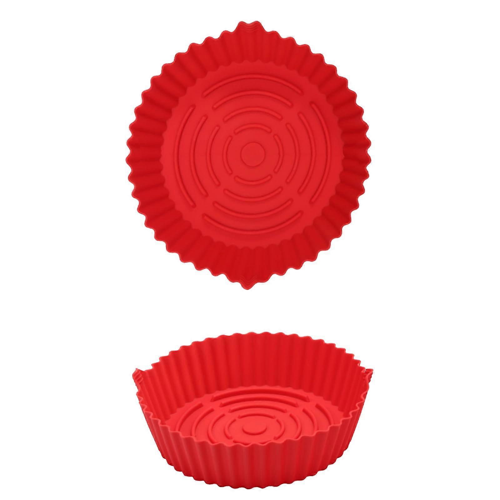 Reusable Paper Air Fryer Liner Round Silicone Mat Non-Stick Inner Liner For Baking And Steaming Kitchen Air Fryer Mat