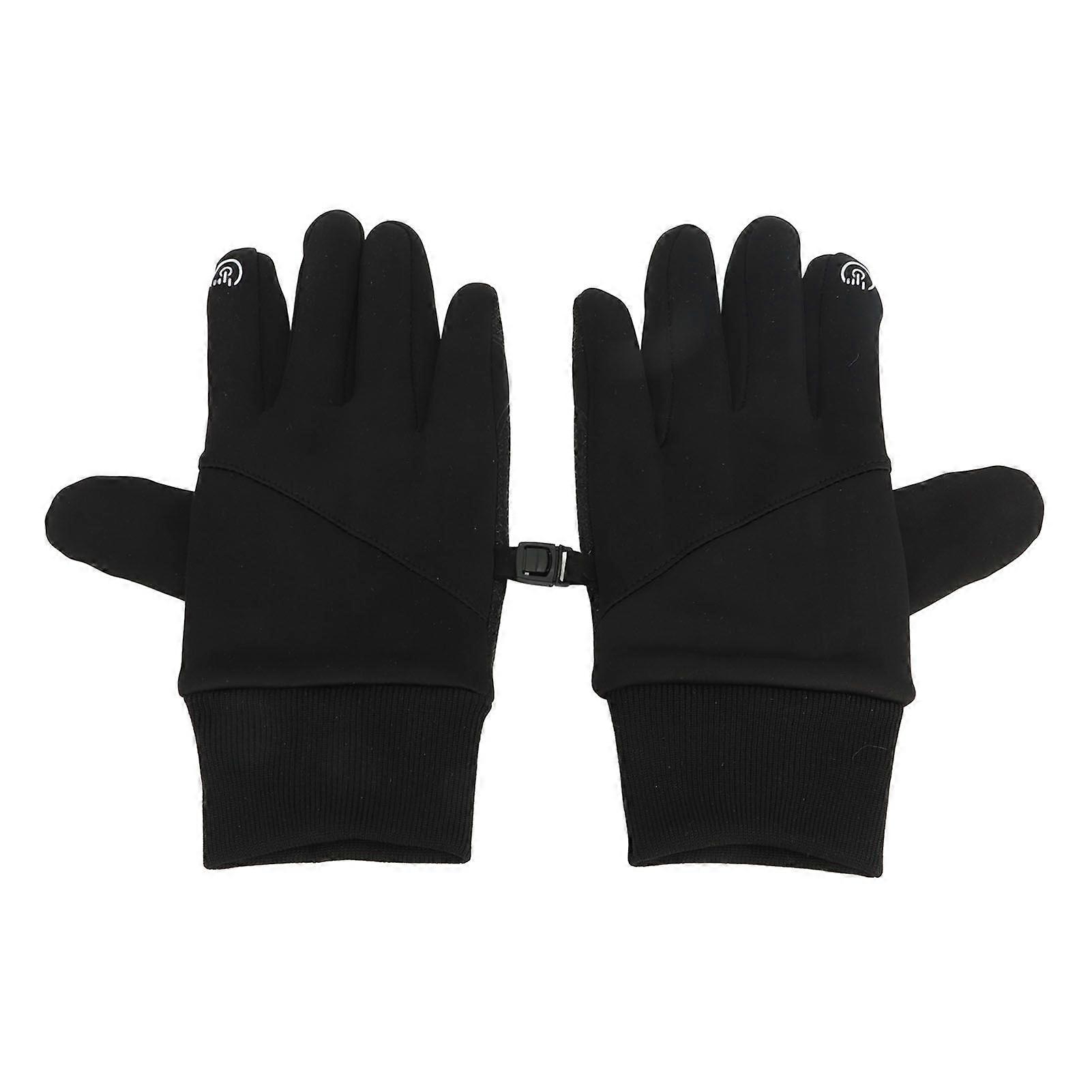1 paire de gants de vélo à doigt complet écran tactile gants chauds pour hommes femmes équitation entraînement tir noir XLYMQX)