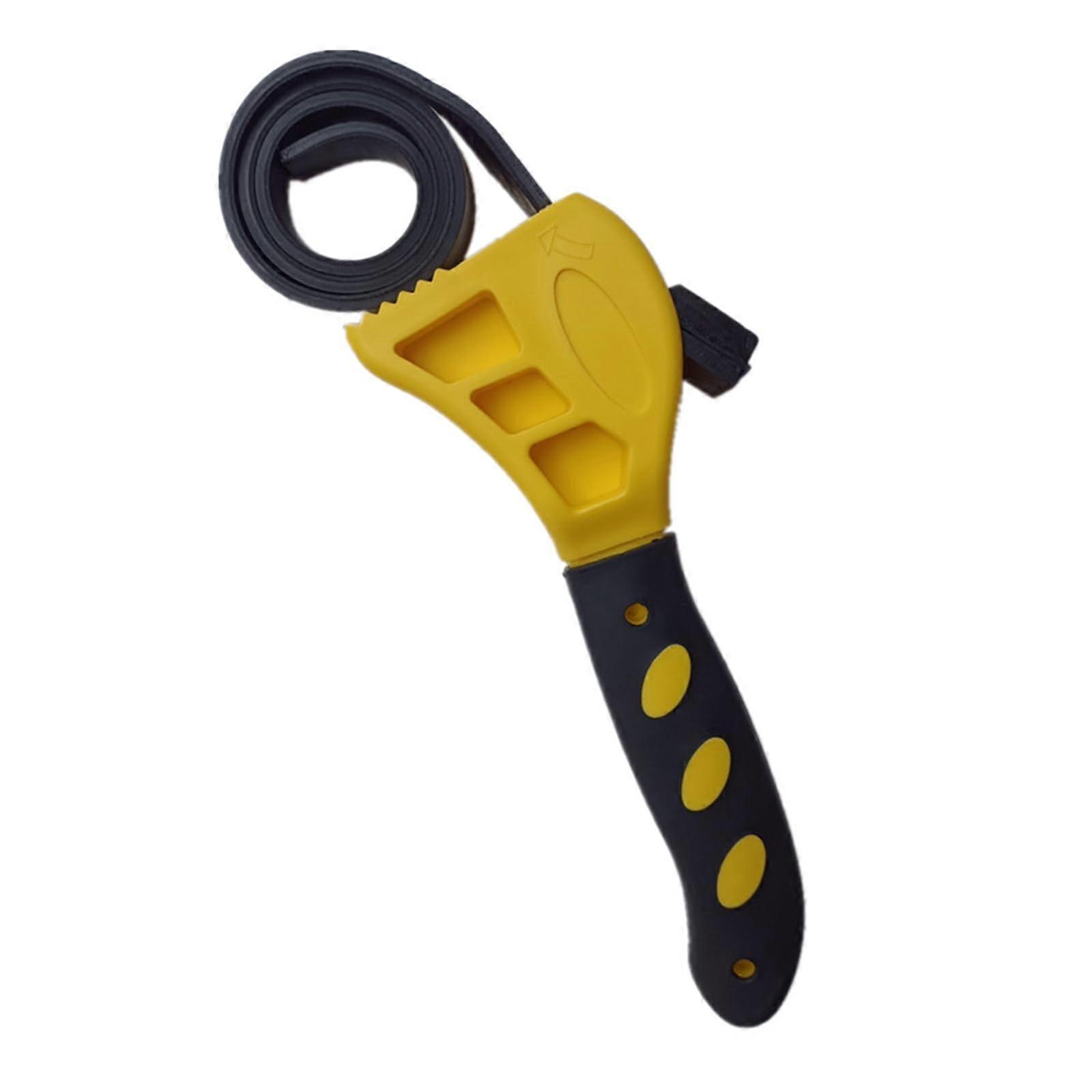 Multipurpose Belt Wrench Long Service Performance NonSlip Hand Tool Rubber Belt Wrench For Diverse  Requirements Yellow 200mm