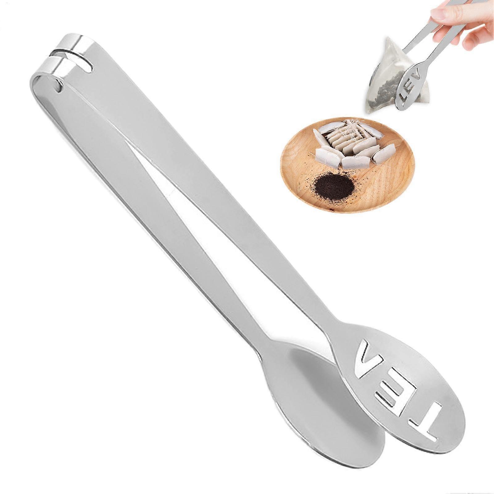 Tea Bag Press Stainless Steel Infuser Holder Clip, Practical for Grasping Ice Cubes, Sugar, Lemon Slices