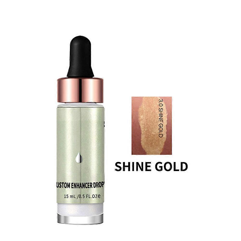 Visage Lèvres Contour Highlight Maquillage Éclaircissant Compte-gouttes Concentré Liquide (Shine Gold)