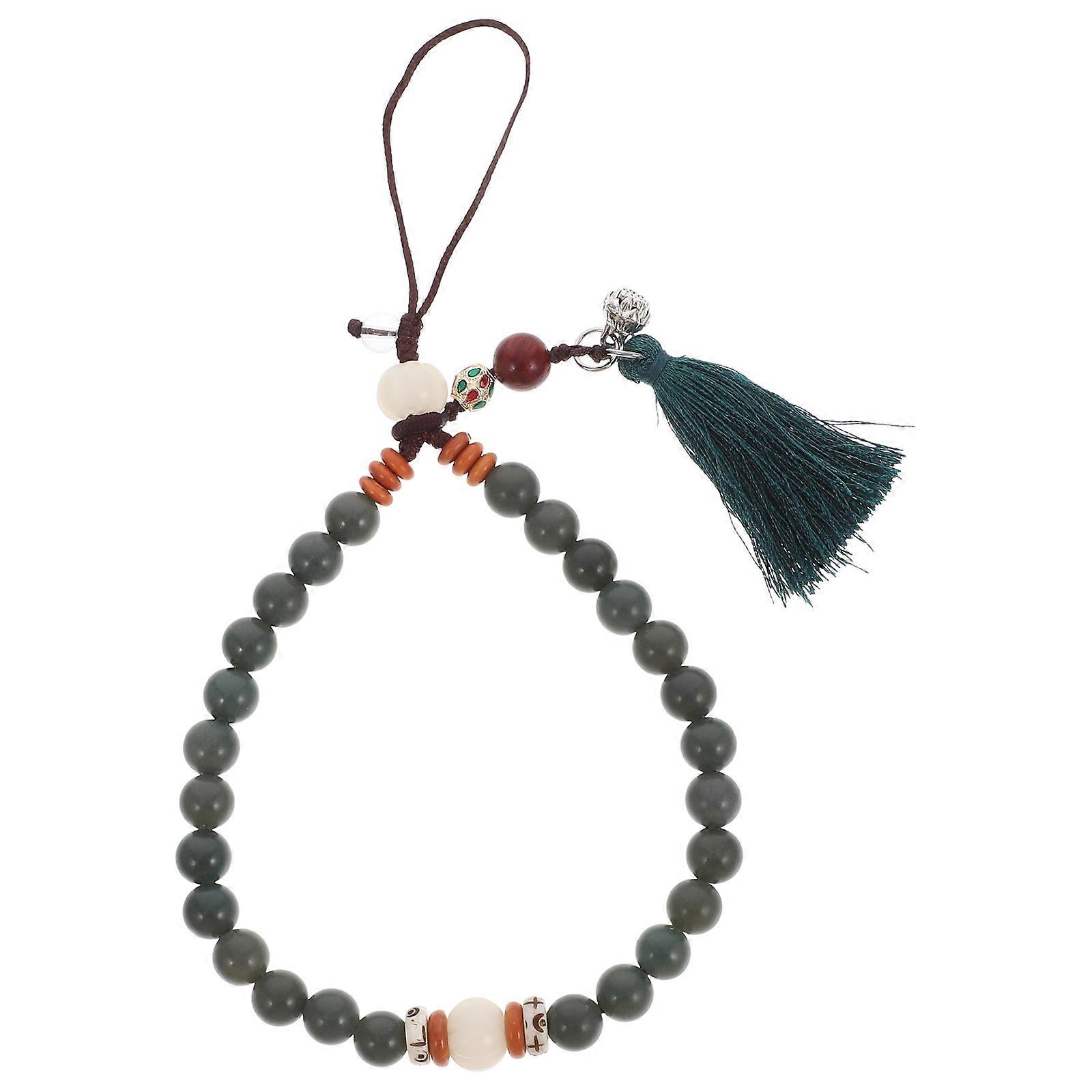 Mobile Phone Strap Retro Vintage Ethnic Cell Phone Chain Anti Lost Hold Small Items Olive Green 14*3cm 1Pack