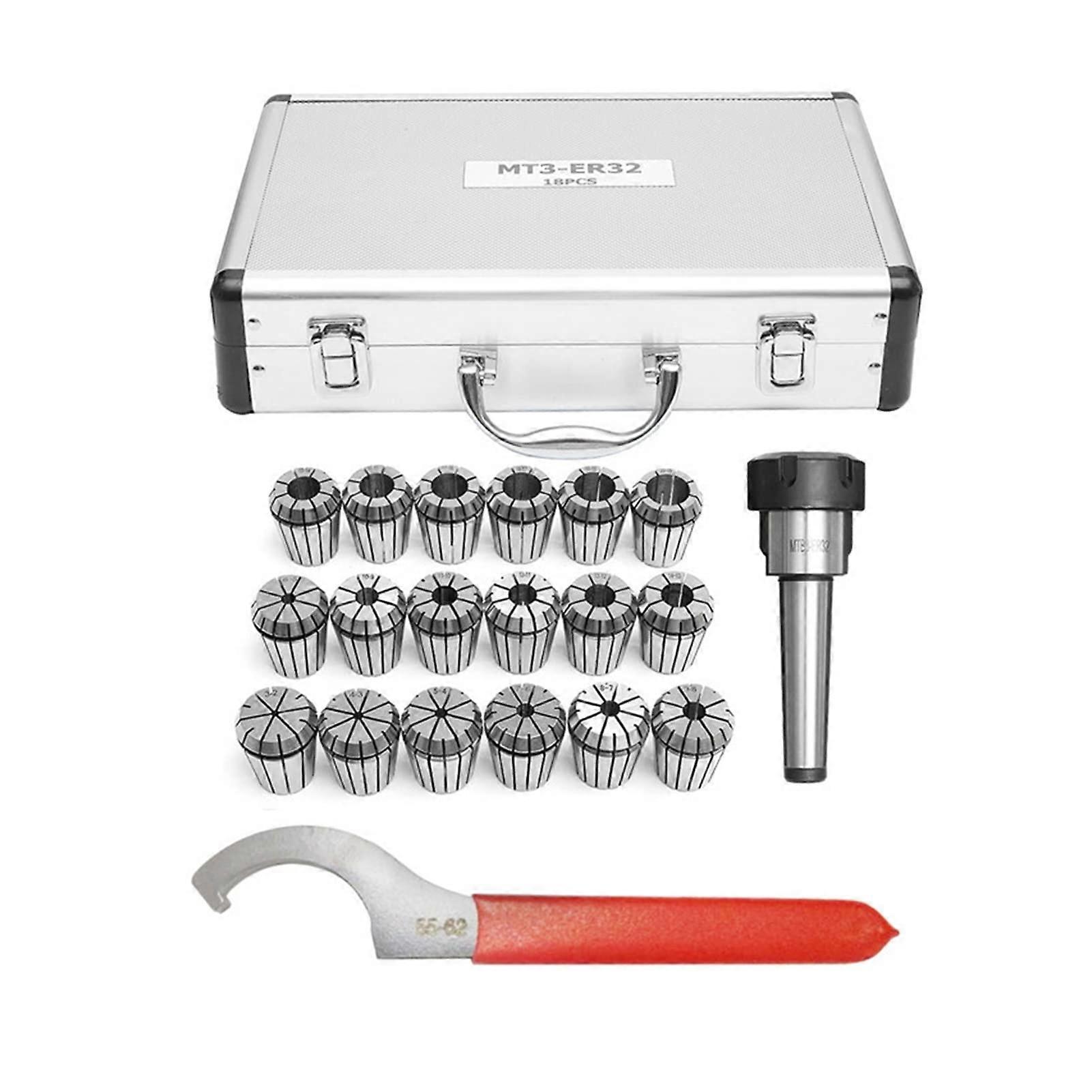 Satz Mt3 Schaft ER32 Collet Chuck Set 1.8 Stück 3-2.0mm Compatible with CNC Milling Machine and Drilling Tools