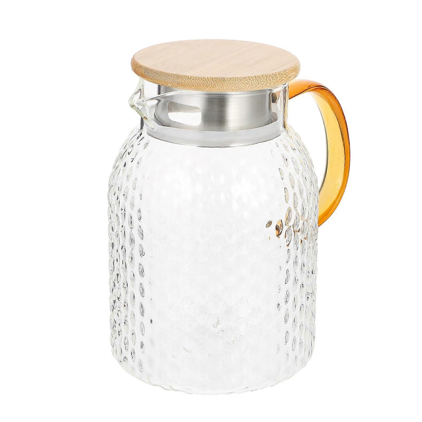 Serving Jug Glass Pitcher Home Use Heat-Resistant Elegant Colors 1Pc