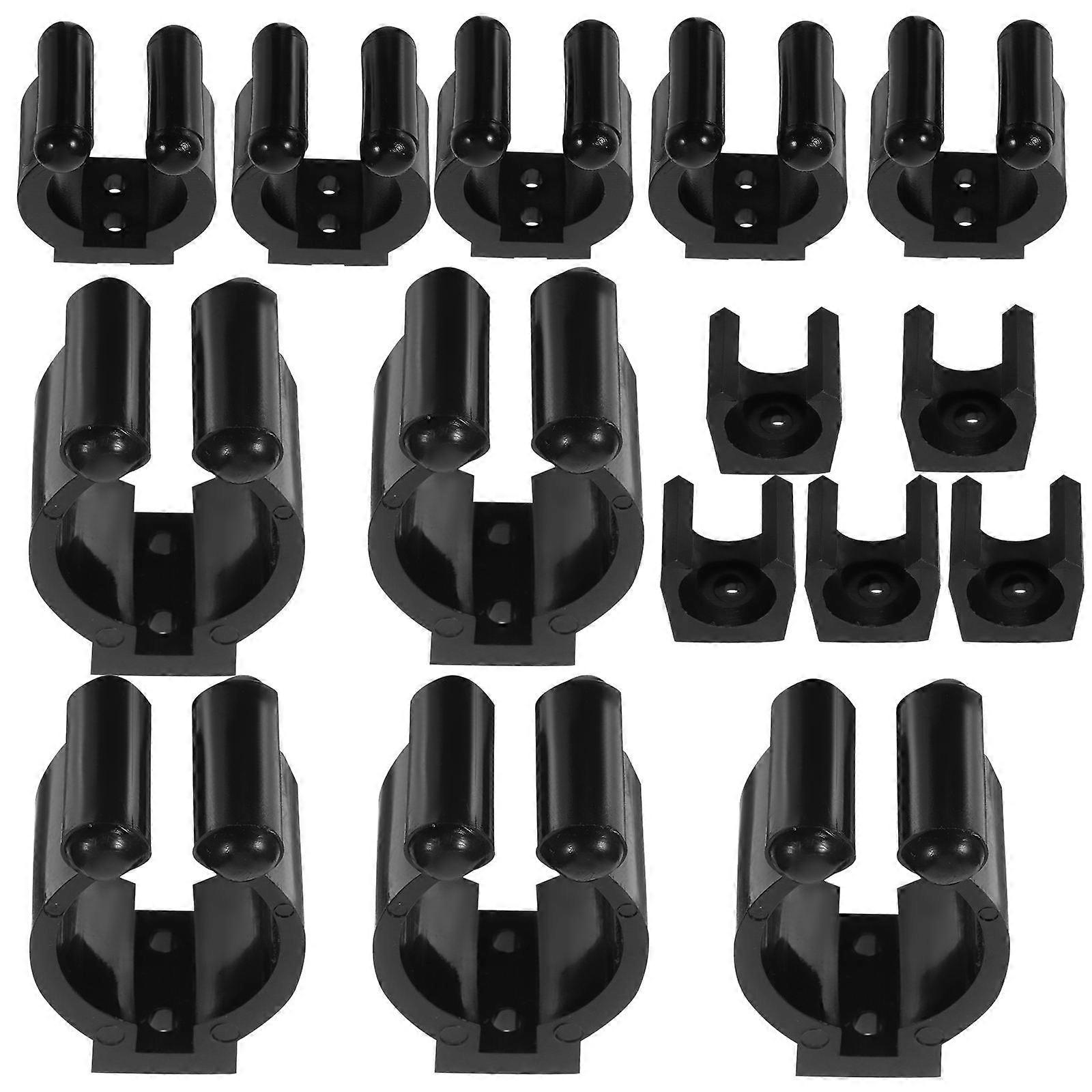 Push Pole Holder Fishing Rod Wall Mounting Secure Locking Space Saving Item Holding 15Pcs