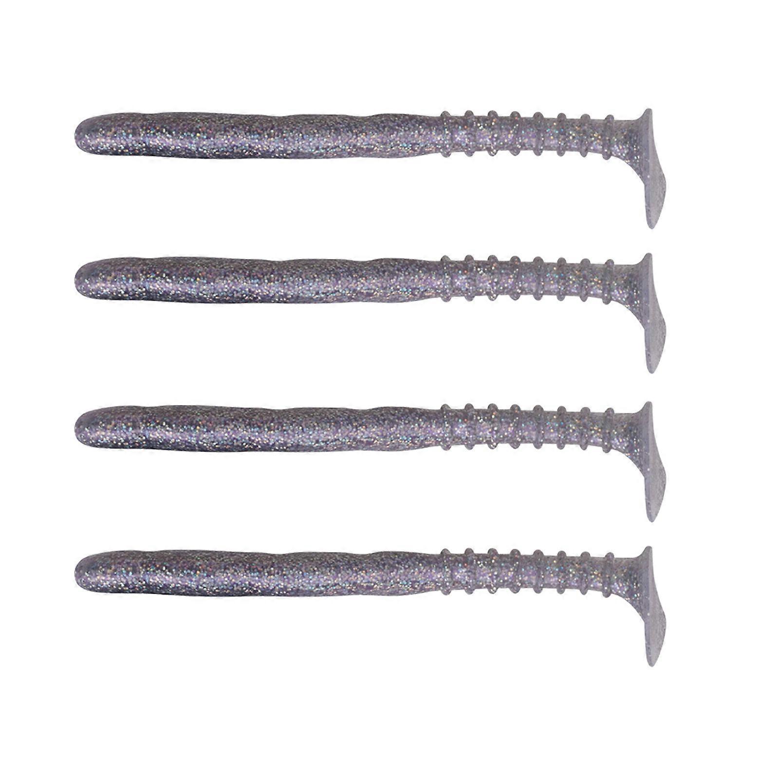 4Pcs Paddle Tail Swimbaits Lures T Tail Soft Baits Sinking Fishing Lures Artificial Wobbler for Saltwater Enduring 033