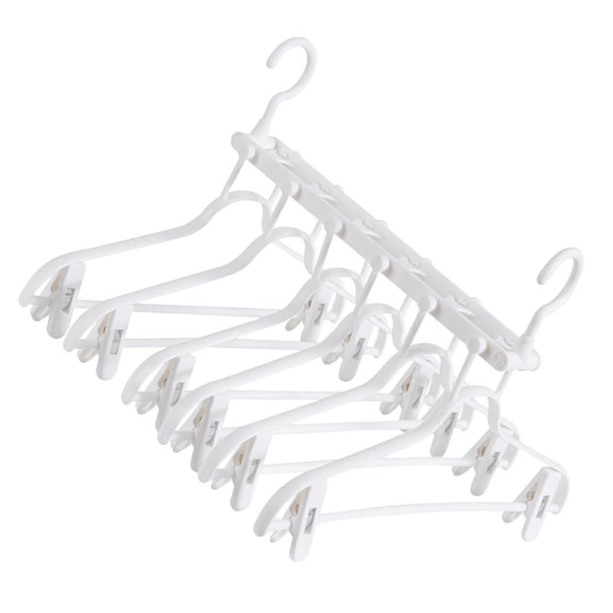 Clothes Hanger Scarf Multi Space Outdoor ABS Foldable Container Pant Hanging Stand White
