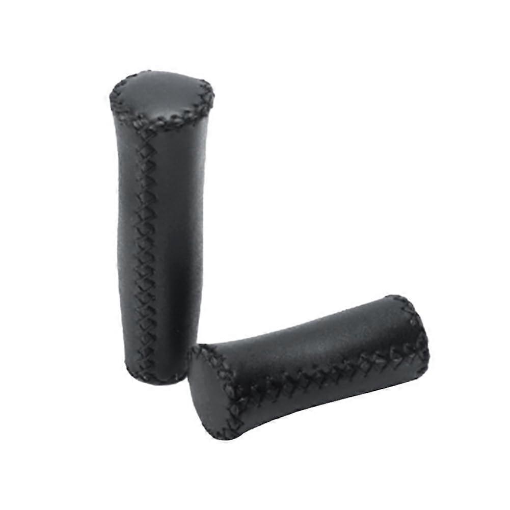 Casual retro cruiser handlebar grips, long and short grips, bicycle handlebar grips made of  leather for most mountain, BMX.