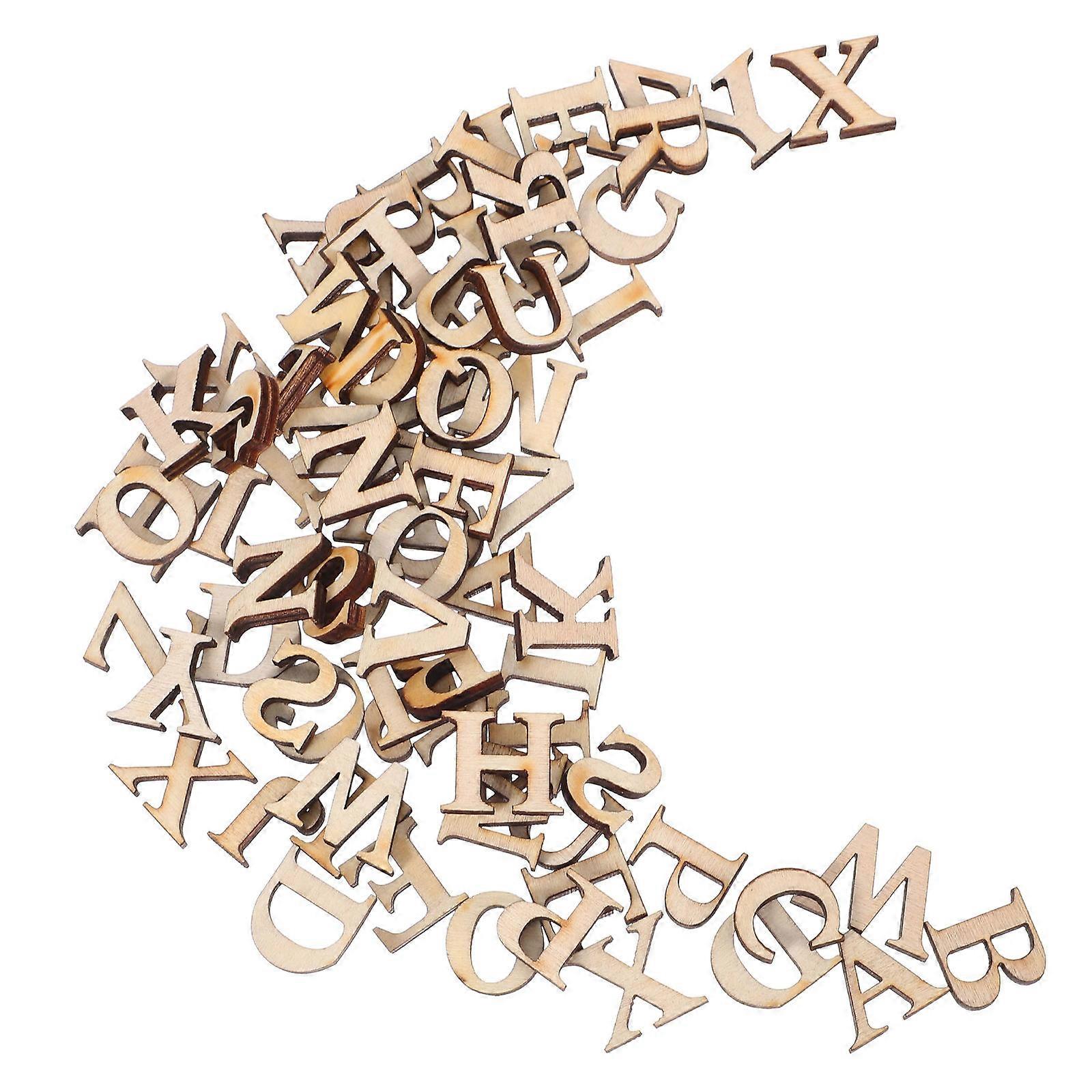 Khaki Synthetic Alphabet Chips with 26 Precise Cutout Letters for Educational Play and DIY Crafts 3 Sets 78 Pcs