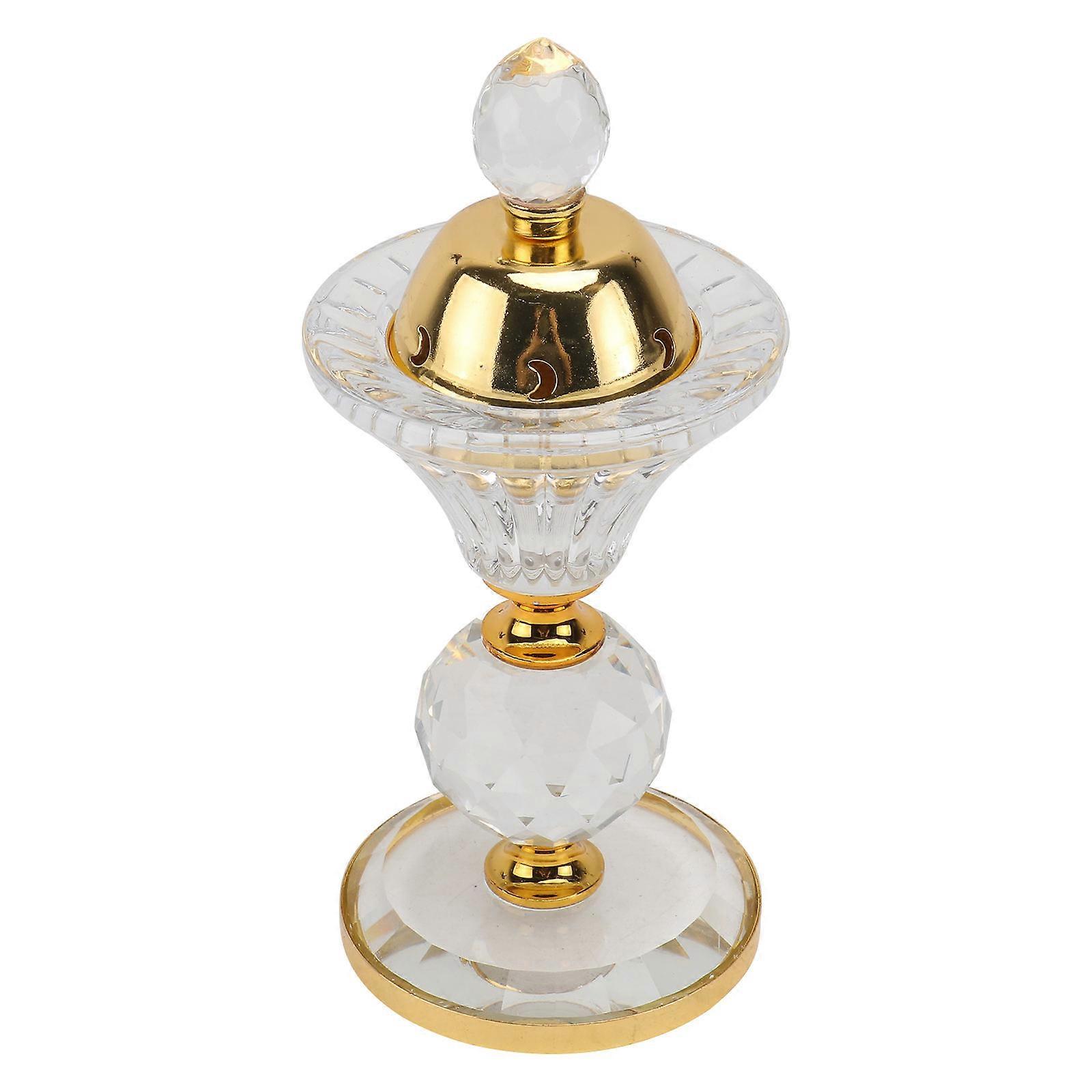 Crystal Incense Burner for Direct Burning Incense Pills, Glossy Adornment Design for Friends