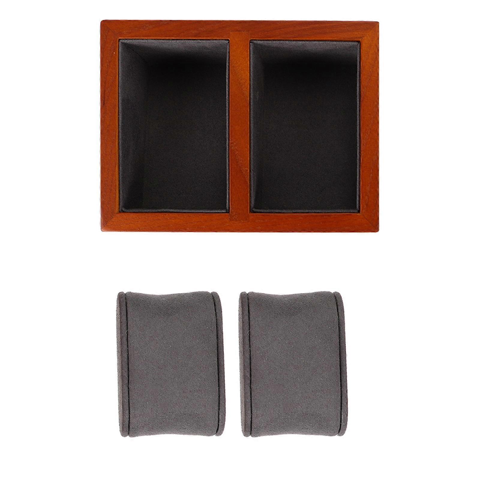 Wristwatch Display Case Microfiber Material Watch Storage Holder Simple and Elegant Style 1Pack