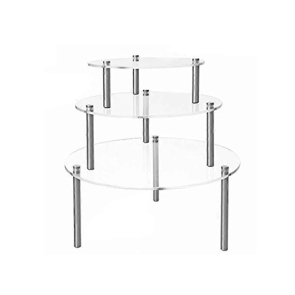 Acrylic Cake Stand for Cupcake Decoration 3 Layers Detachable Transparent 3 Piece Suit Props