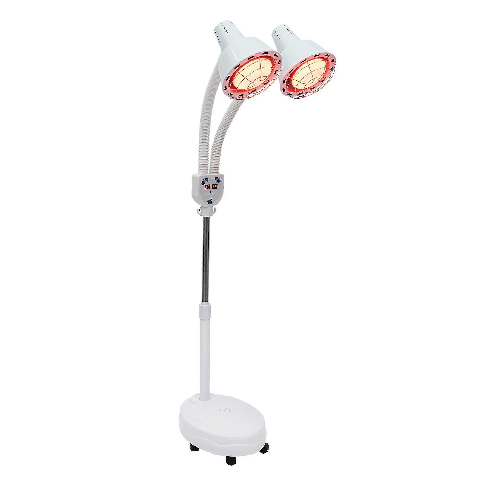 275W Infrared Lamp, Double Head, 360 Adjustable, Remote, for Colds Muscle Tension