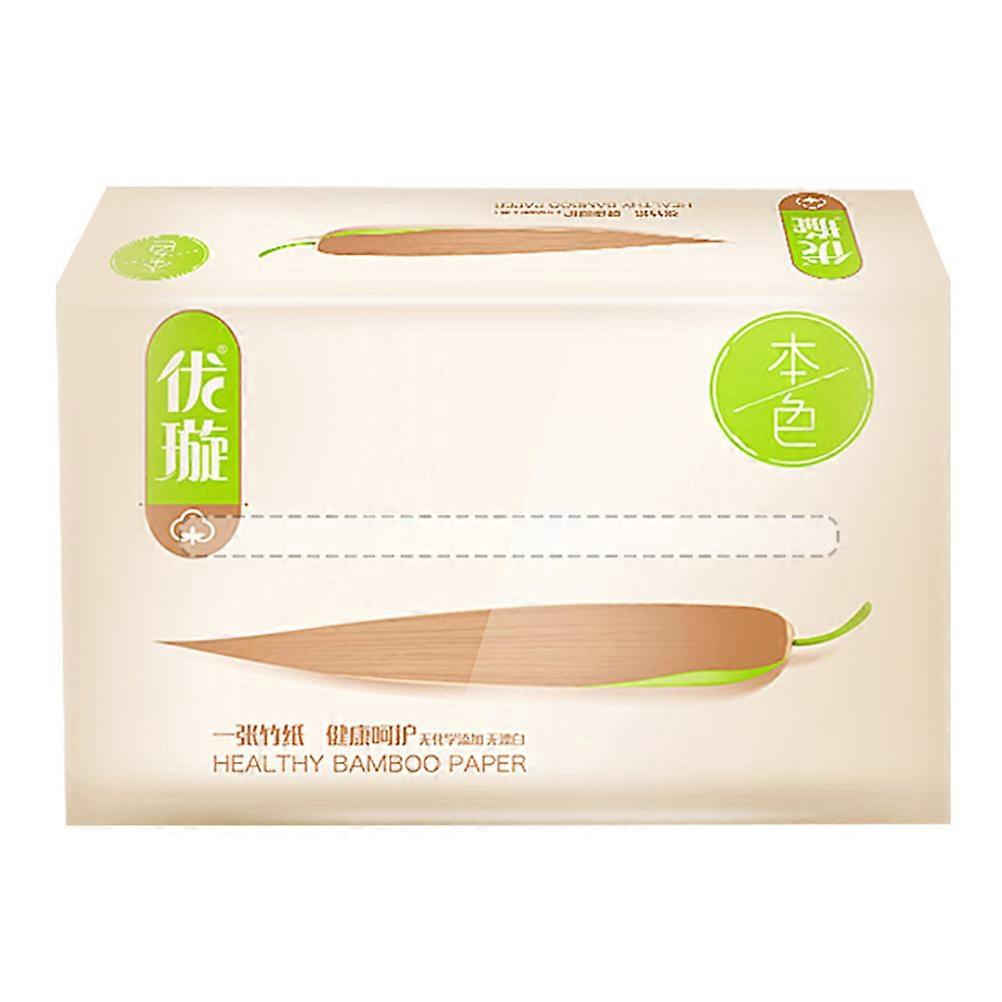 6 Packs Bamboo Pulp Paper Napkins for Home Quite Soft and Safe to Skin Light Brown