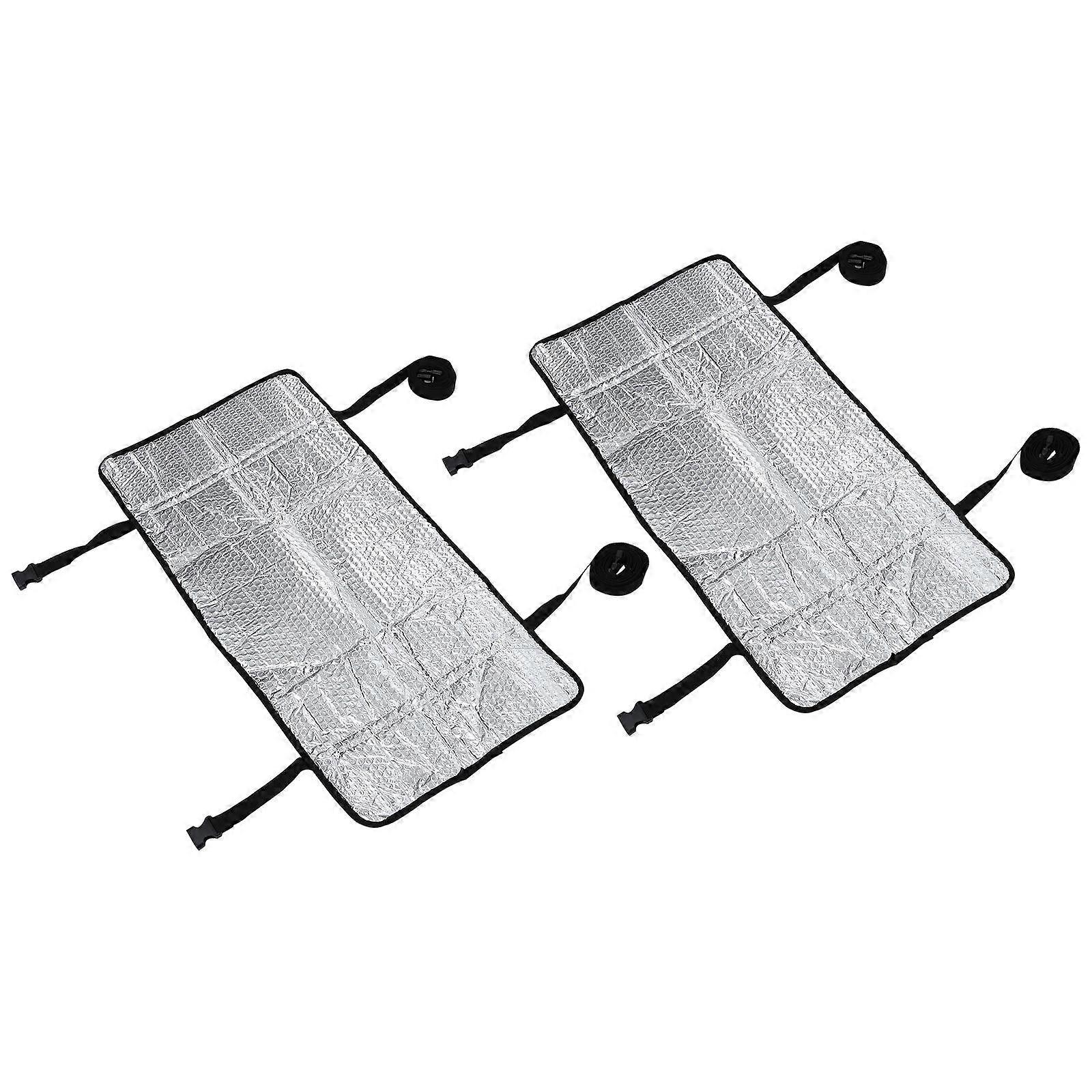 Air Conditioner Unit Covers 2pcs Outdoor Sun & Leaf Protection with Cords for Efficient Cooling and Longevity