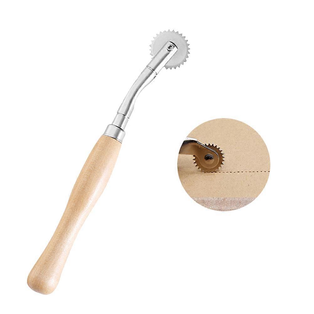 2Pcs Stainless Steel Toothed Cloth Wheel Tailor Sewing Tool for DIY Handcraft in Assorted Colors