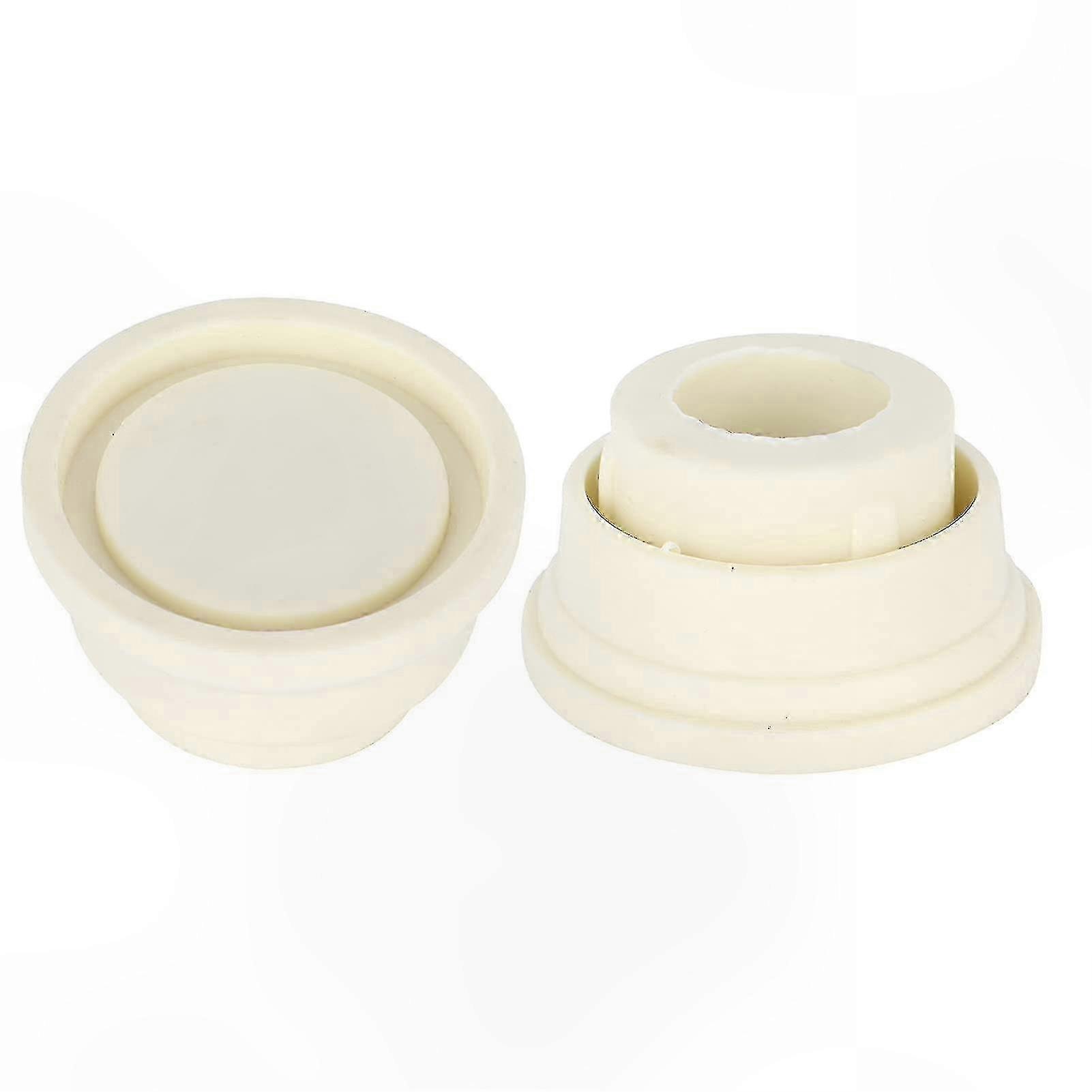 White Rubber End Caps for Pool Ladders - 2 Pack Universal Bumper Set for Inground Swimming Pool Ladder Protection