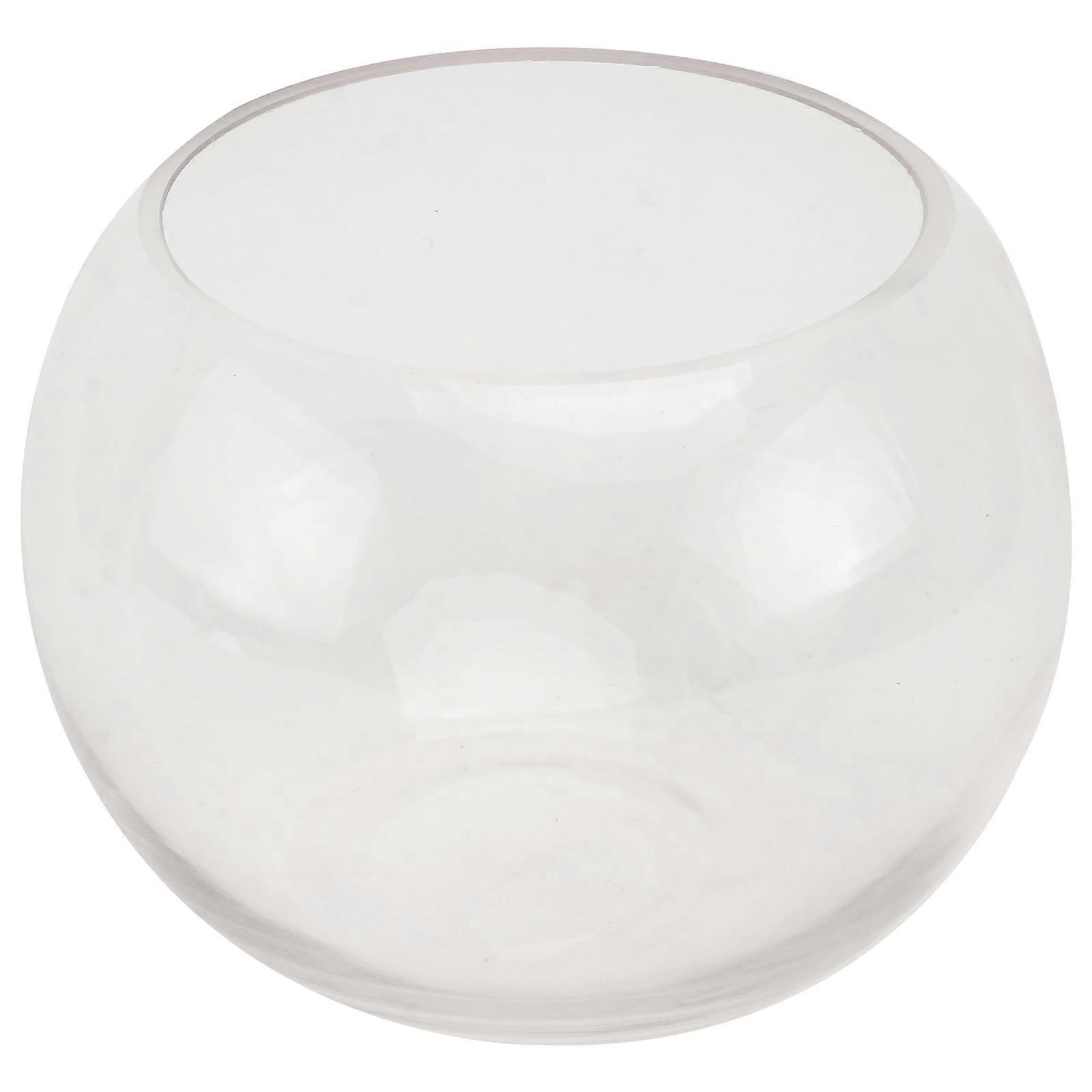 Simple Design Glass Vase Flower Vase Creative Desktop Fish Tank Ornament for Home Office Hotel 1Set