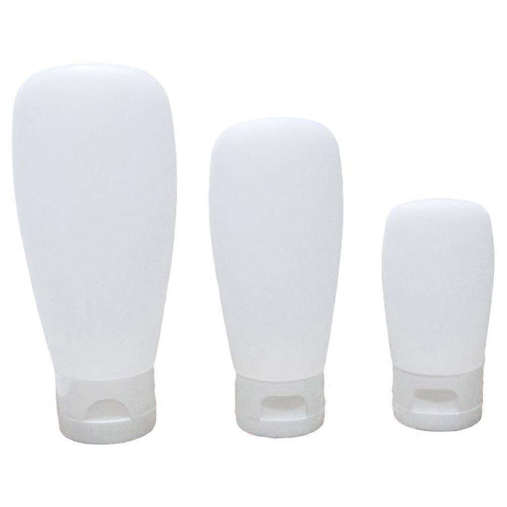 Refillable Toiletry Bottles Plastic Bottles Cosmetic Storage Reusable Portable 4Set White 60ml Travel Design