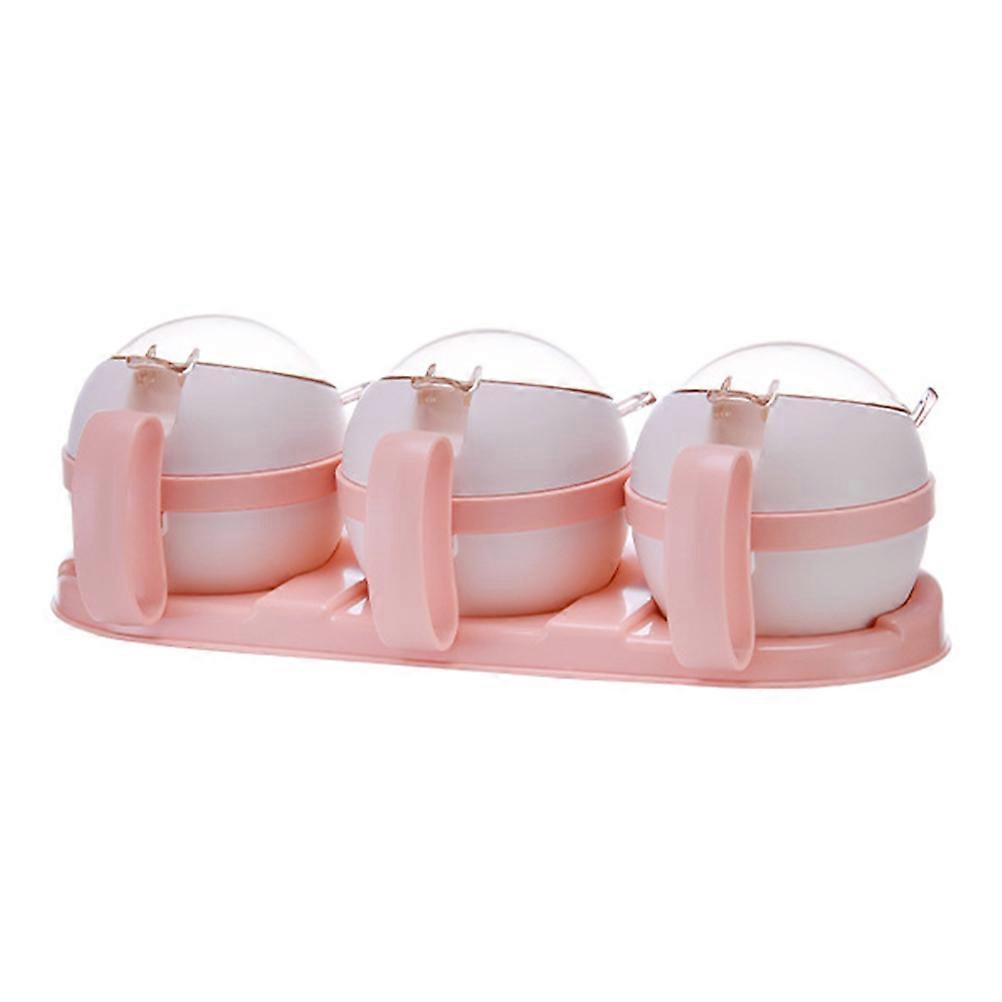 Condiment Canisters Pink 28X10X9CM Spice Storage Jar Home Kitchen 3Pack