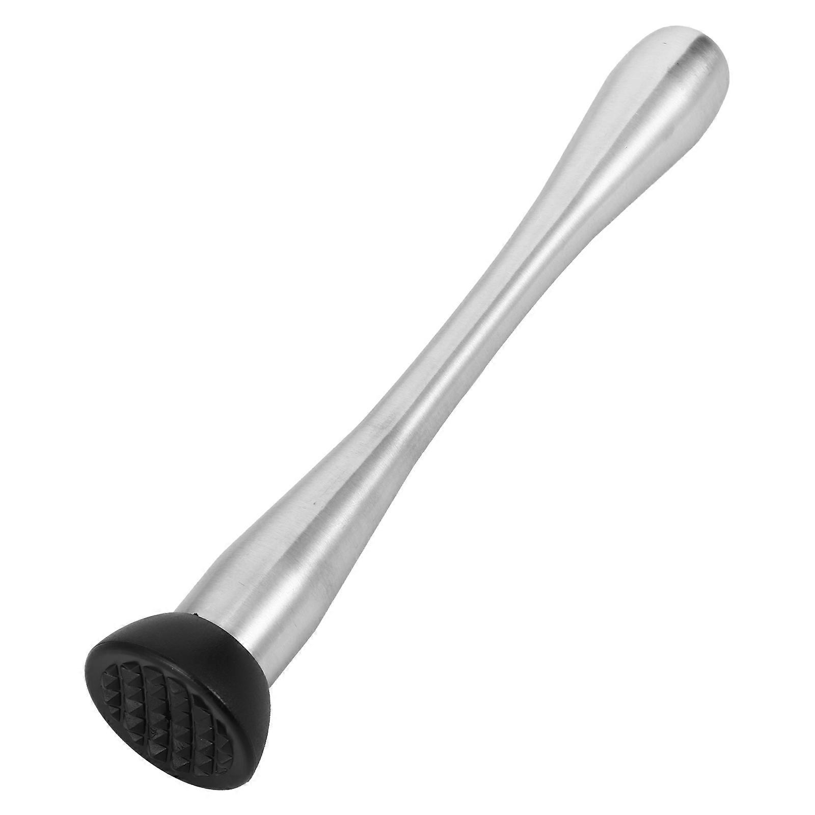 Crushing Ice Stainless Steel Muddler Simple Design Mixer for Grinding Foods Silver Ergonomic Design 1Pcs