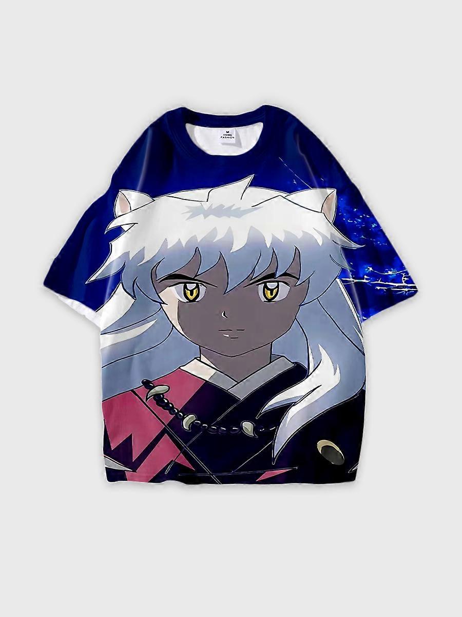 T-shirt round neck Role Pattern loose short sleeve D1299