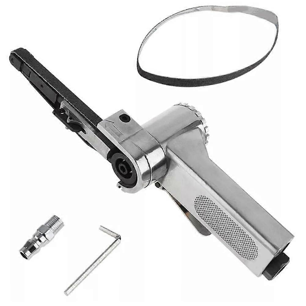 3/8 Inch Pneumatic Belt Sander Angle Grinder with Sanding Belts for Compressor, Small and Light, High-Quality Processing