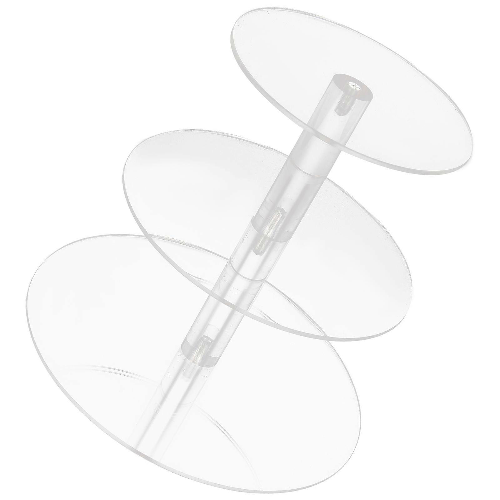 Transparent Acrylic 3 Tier Cupcake Stand for Jewelry Display Multilayer Cake Rack 9.84x9.84x15.75 Inches
