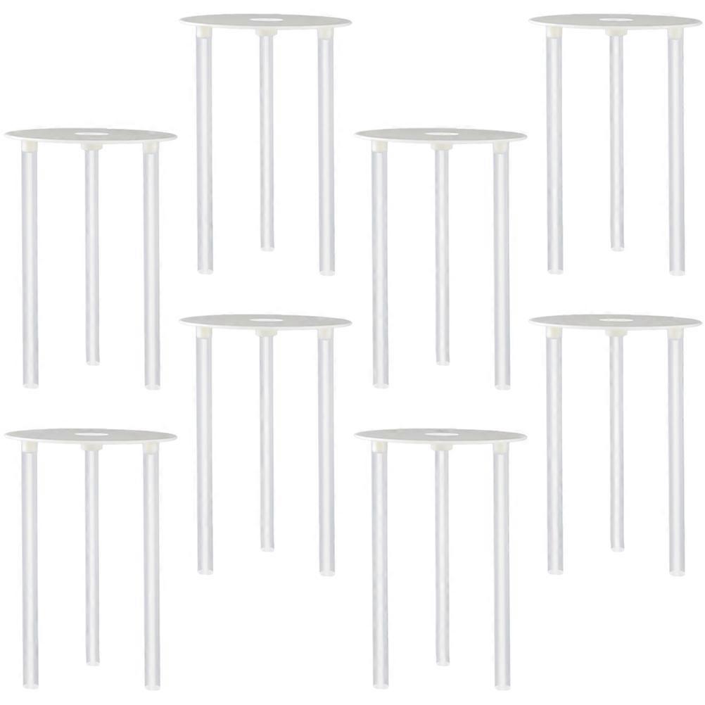 8sets Cake Separator Plates Cake Holders Set Tiered Cake Construction Stacking Tools