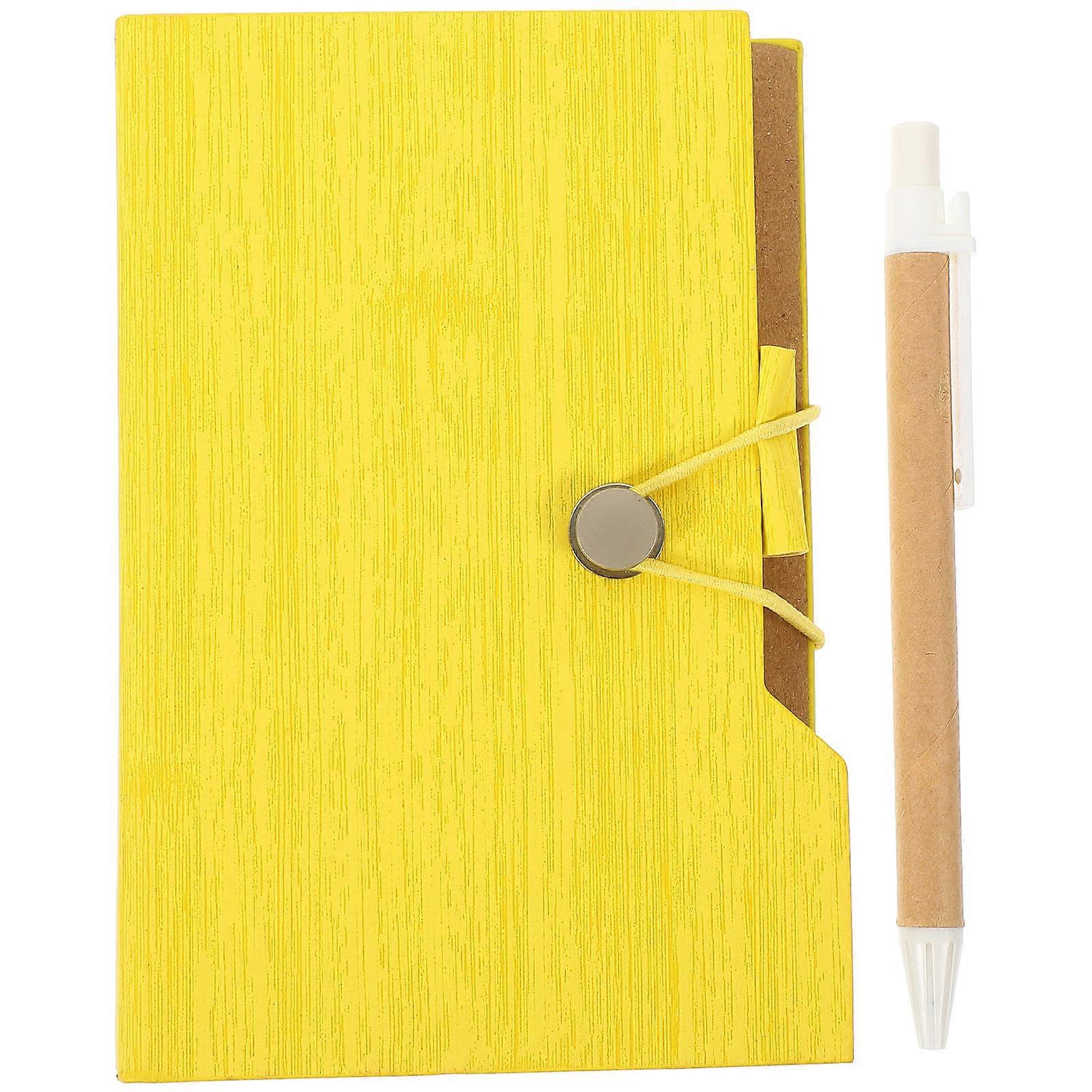 1 Sets of Simple Notepad with Pen Sticky Planning Notebook Students Smooth Writing Notepad