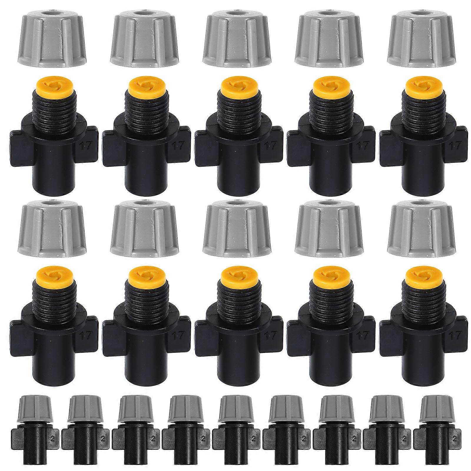Mister Nozzle for Garden with Fine Misting and Water Saving Features Grey PP Material 50pcs