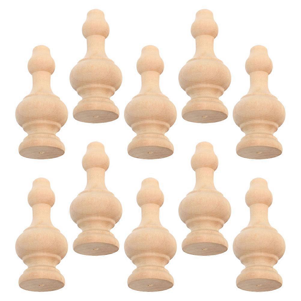 Wood Spindles For Furniture Wooden Baluster Spindles Classic Roman Design Diy Craft Home Decor 2.55X1.06X1.06In 10Pcs