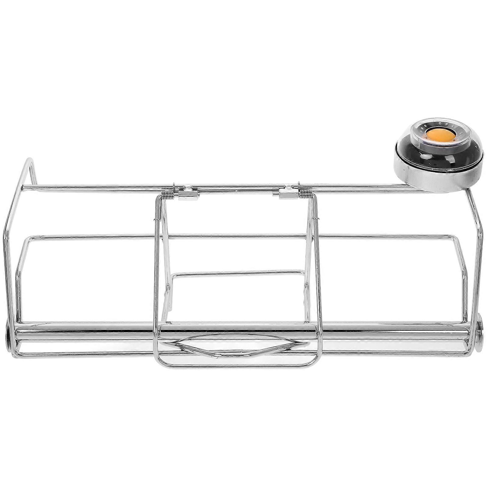 Stainless Steel Bag Holder with Wet Hand Dispenser for Grocery Shopping Bags Silver multifunctional and space saving