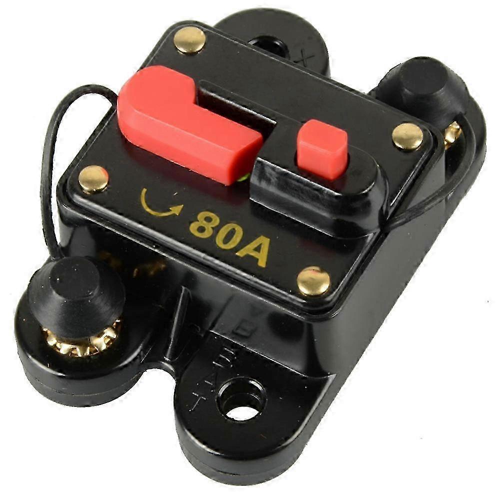 2025 (With Cap) Car Audio Round Switch Type Fuse Holder Automatic Recovery Circuit