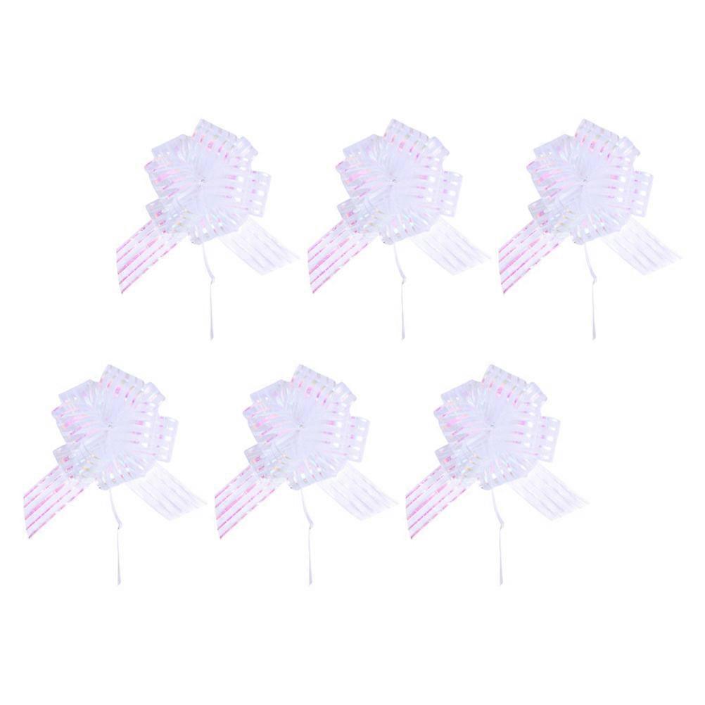 Handmade Yarn Pulling Garland Hand Pull Flowers for Decoration 6Pcs