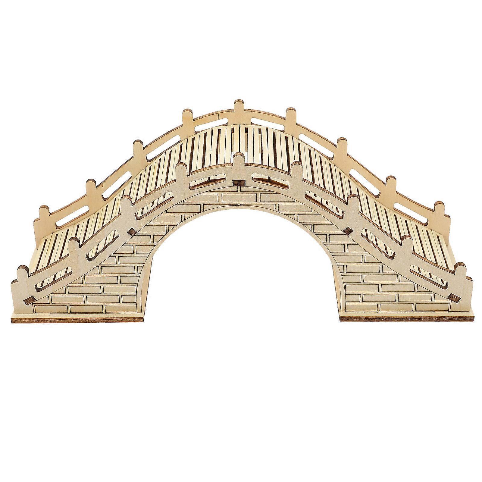 Wooden Arch Bridge DIY Kit for Educational Play and Creative Construction – Interactive Wooden Model for Boys and Handmade Decoration