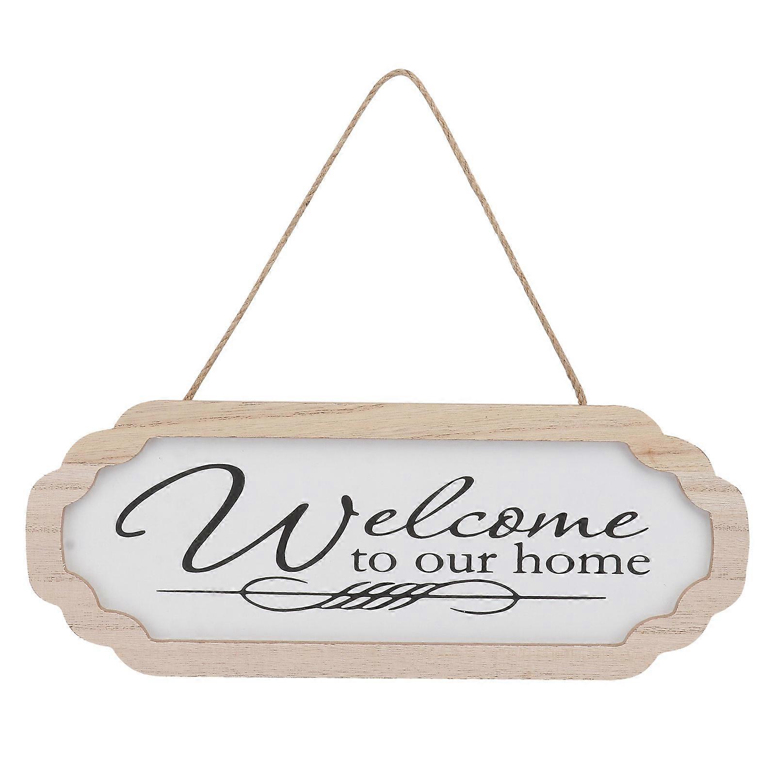Creative Wooden Welcome Sign for Home, Store, and Party Decoration – Rustic Hanging Block Sign with Custom Printing, Wall Art for Bars and Events