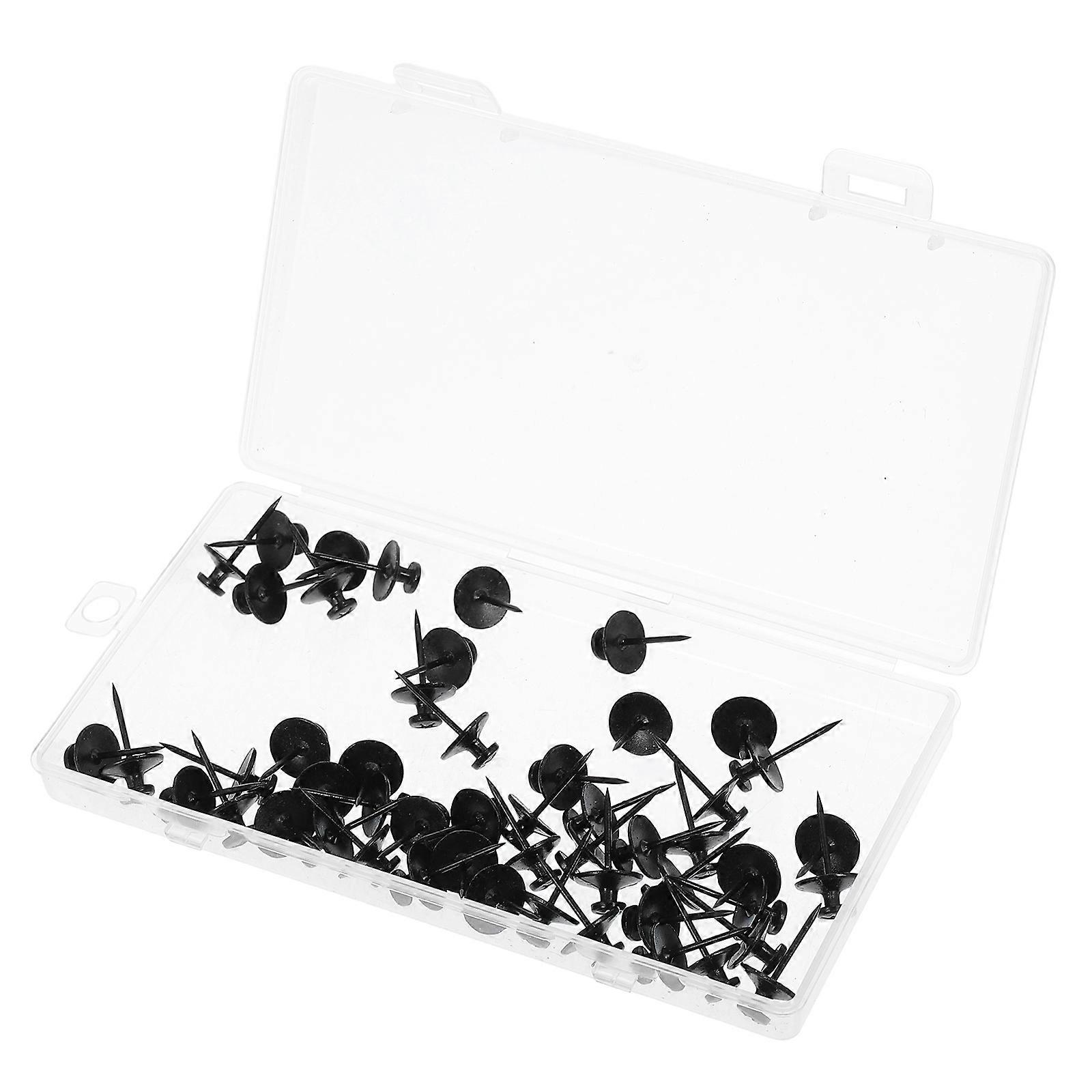 Hanging Hooks Double Headed Zinc Alloy Push Pin Hooks For Wall Hanging Note Display Home Users 50Pcs