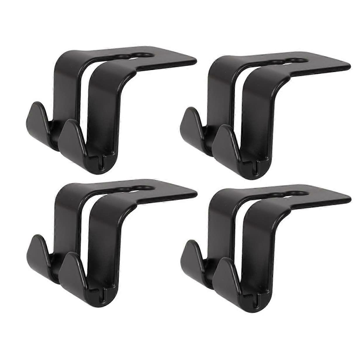 Car Headrest Hooks Universal Fit 4-Pack, Backseat Organizer, Scratch-Resistant ABS, Durable Hangers for Bags and Drinks