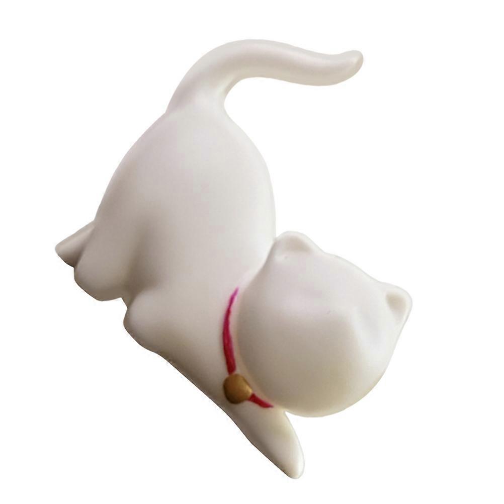 Mini Fortunate Cat Statues Indoor Cat Statue Ornament White Color 5.5X2.5X5.00cm 1Pack