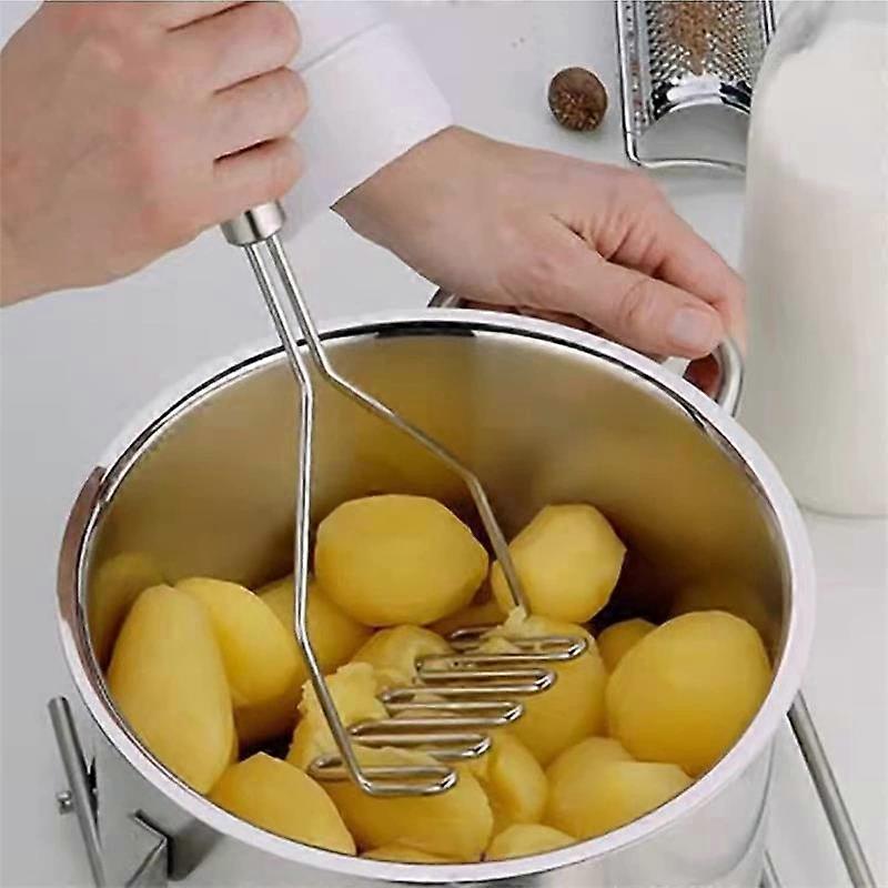 1 pc. Stainless Steel Potato Masher Potato Crusher Wave Shape Cutter Kitchen Accessories Kitchen Tools Cooking Gadget